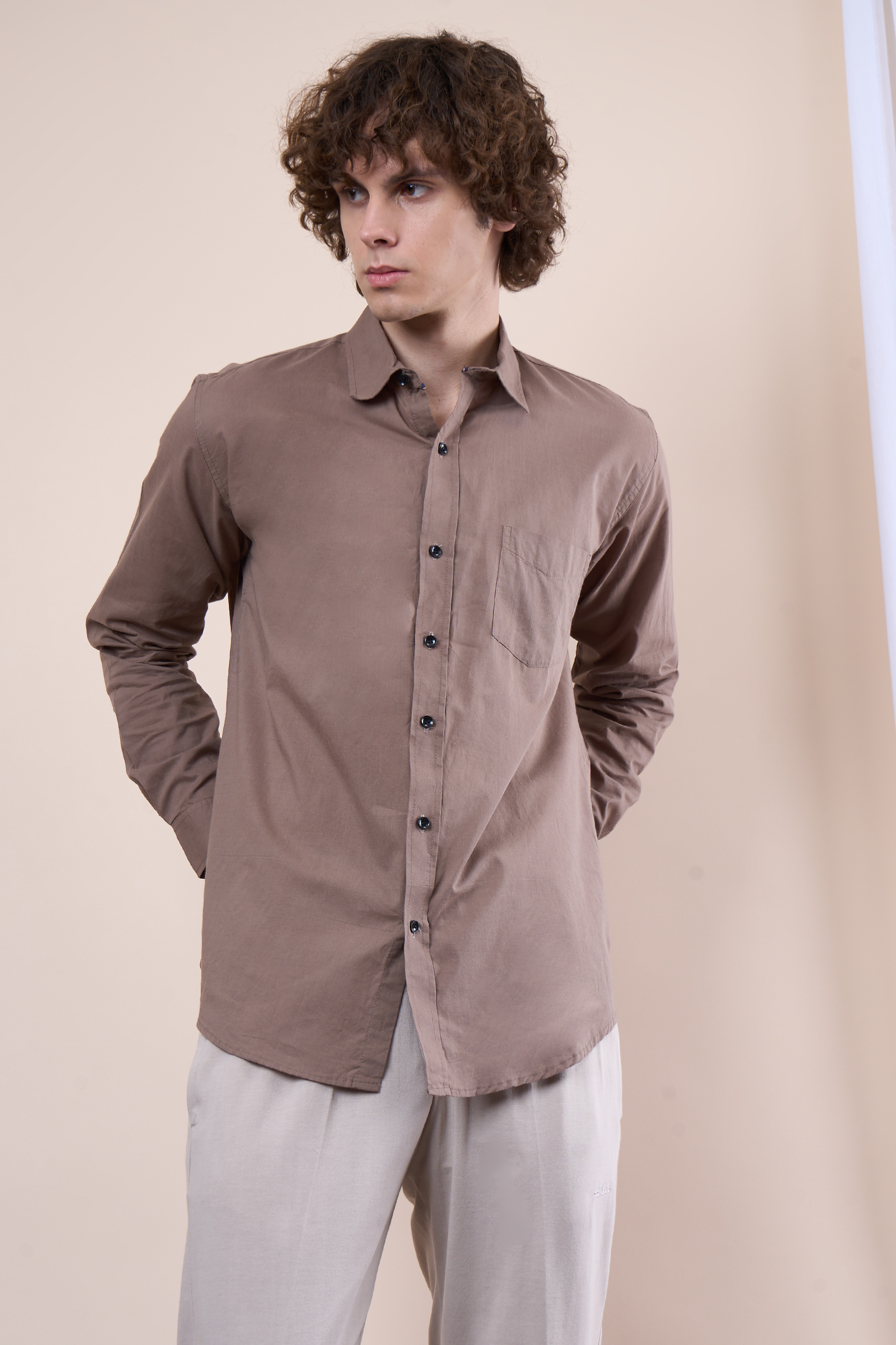 men’s cheetah print cotton shirt front view perfect for summer and beach
